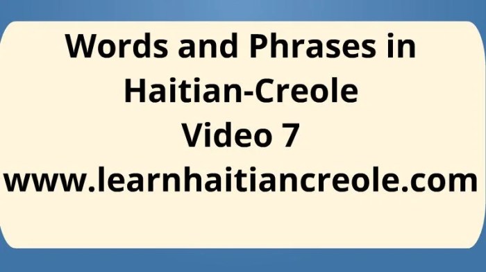 Curse words in haitian creole