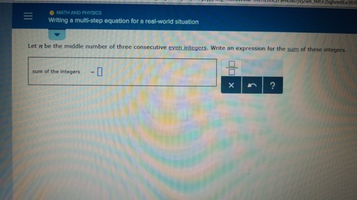 Let n be the middle of three consecutive integers